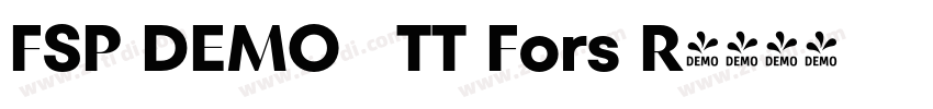 FSP DEMO   TT Fors R字体转换